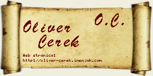 Oliver Čerek vizit kartica